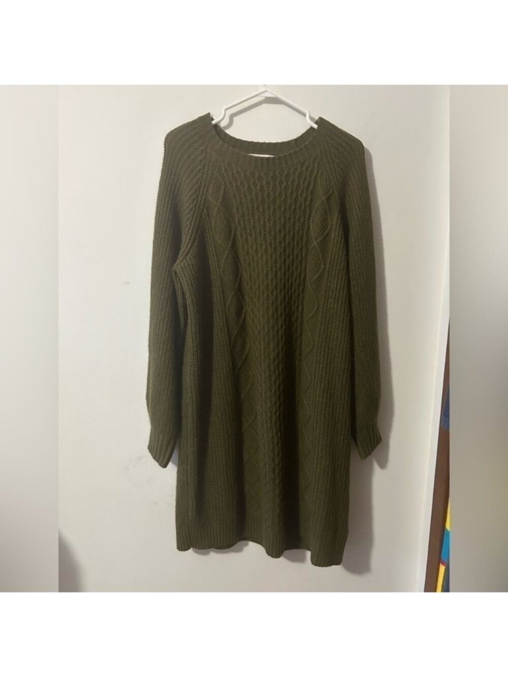 Joe Fresh Green Knit Sweater Dress